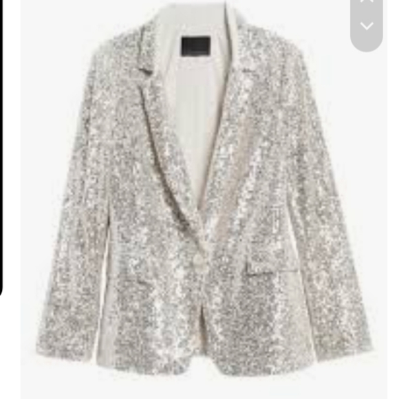 Champagne Soft Sequin Blazer - Picture 2 of 7